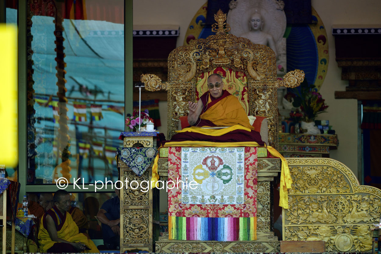dalai lama während den kalachakra-initiationen, choklamsar
